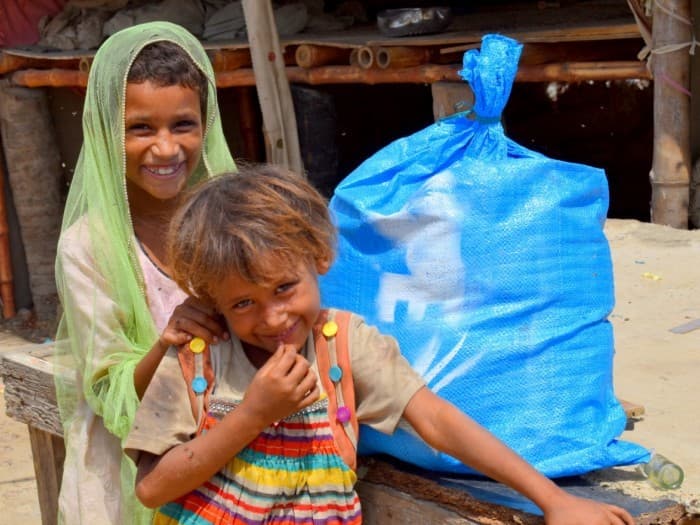 Community volunteers providing emergency relief